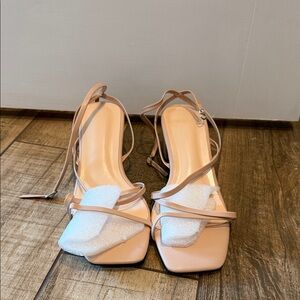 SHEIN Blush Strappy Heels